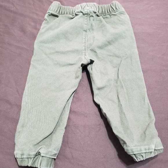 Old Navy Green Pants With Adjustable Drawstring Elastic Waist Size 18-24 Months - Picture 2 of 6